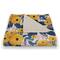 White Throw Blanket with Yellow Floral Pattern